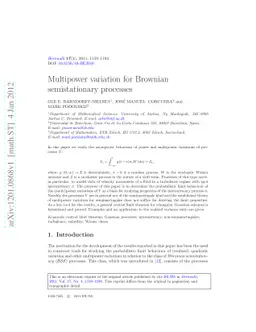 Multipower variation for Brownian semistationary processes