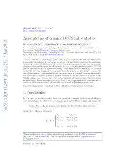 Asymptotics of trimmed CUSUM statistics