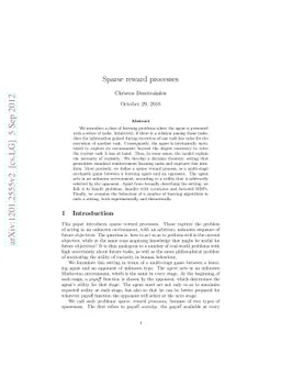 Sparse Reward Processes