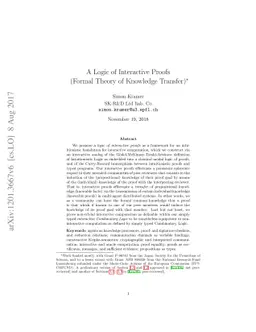 A Logic of Interactive Proofs (Formal Theory of Knowledge Transfer)
