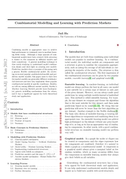 Combinatorial Modelling and Learning with Prediction Markets
