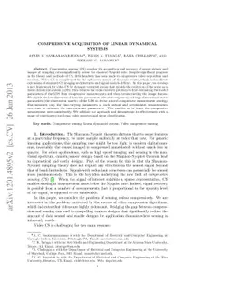 Compressive Acquisition of Dynamic Scenes