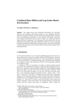 Combined Haar-Hilbert and Log-Gabor Based Iris Encoders