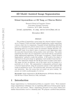 3D Model Assisted Image Segmentation