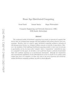 Stone Age Distributed Computing