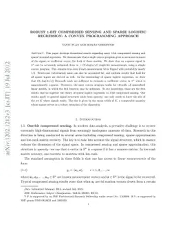 Robust 1-bit compressed sensing and sparse logistic regression: A convex
  programming approach