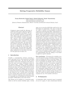 Solving Cooperative Reliability Games