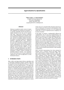 Approximation by Quantization