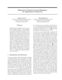 Adjustment Criteria in Causal Diagrams: An Algorithmic Perspective