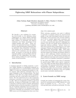 Tightening MRF Relaxations with Planar Subproblems