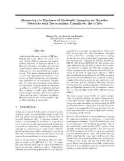 Measuring the Hardness of Stochastic Sampling on Bayesian Networks with
  Deterministic Causalities: the k-Test