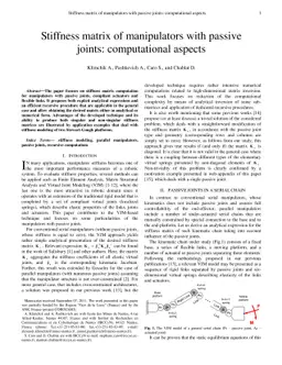 Stiffness matrix of manipulators with passive joints: computational
  aspects