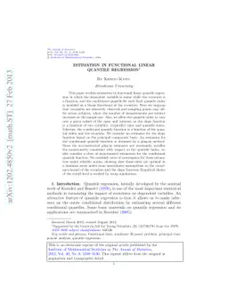 Estimation in functional linear quantile regression