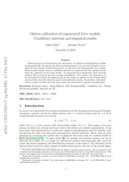 Option calibration of exponential Lévy models: Confidence intervals
  and empirical results