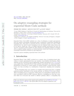 On adaptive resampling strategies for sequential Monte Carlo methods