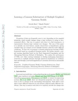 Learning a Common Substructure of Multiple Graphical Gaussian Models