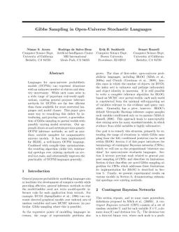 Gibbs Sampling in Open-Universe Stochastic Languages