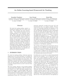 An Online Learning-based Framework for Tracking