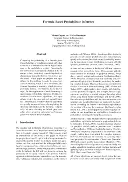 Formula-Based Probabilistic Inference