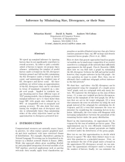 Inference by Minimizing Size, Divergence, or their Sum