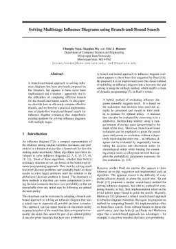 Solving Multistage Influence Diagrams using Branch-and-Bound Search