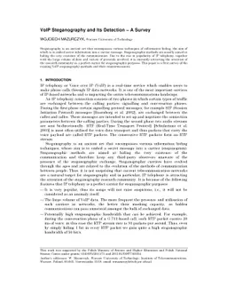 VoIP Steganography and Its Detection - A Survey