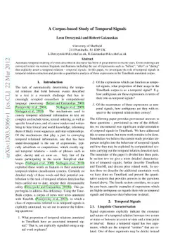 A Corpus-based Study of Temporal Signals