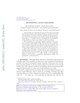 Quantifying causal influences