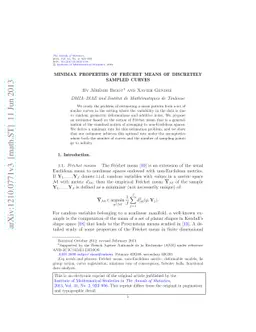 Minimax properties of Fréchet means of discretely sampled curves
