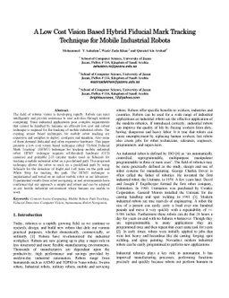 A Low Cost Vision Based Hybrid Fiducial Mark Tracking Technique for
  Mobile Industrial Robots