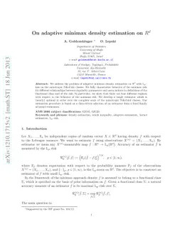 On adaptive minimax density estimation on $R^d$
