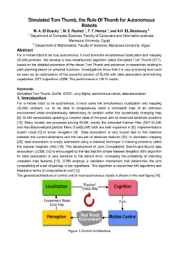 Simulated Tom Thumb, the Rule Of Thumb for Autonomous Robots