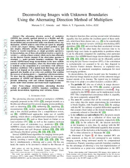 Deconvolving Images with Unknown Boundaries Using the Alternating
  Direction Method of Multipliers