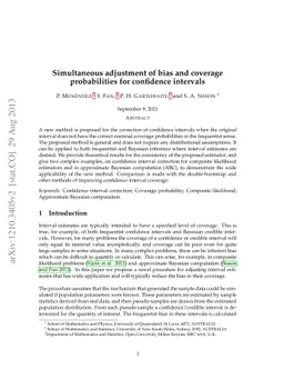 Simultaneous adjustment of bias and coverage probabilities for
  confidence intervals