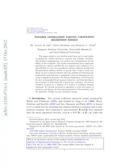 Flexible generalized varying coefficient regression models