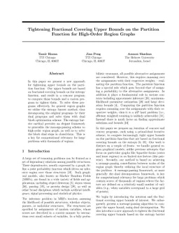Tightening Fractional Covering Upper Bounds on the Partition Function
  for High-Order Region Graphs