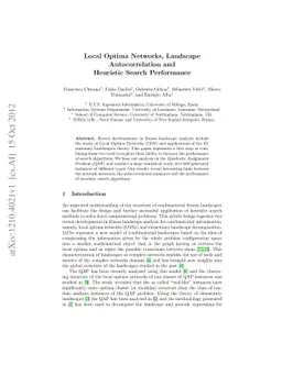Local Optima Networks, Landscape Autocorrelation and Heuristic Search
  Performance