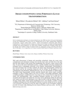 Image Encryption Using Fibonacci-Lucas Transformation