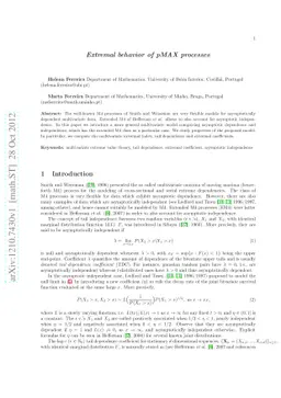 Extremal behavior of pMAX processes