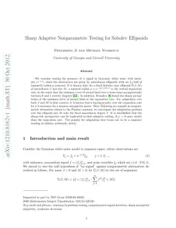 Sharp adaptive nonparametric testing for Sobolev ellipsoids