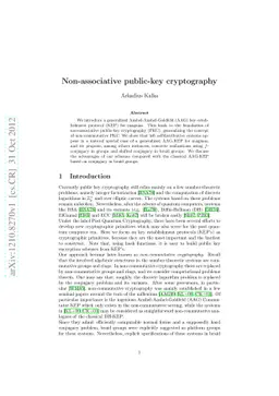 Non-associative public-key cryptography