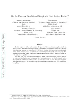 On the Power of Conditional Samples in Distribution Testing