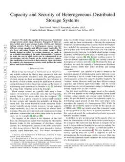 Capacity and Security of Heterogeneous Distributed Storage Systems