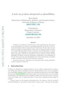 A note on p-values interpreted as plausibilities