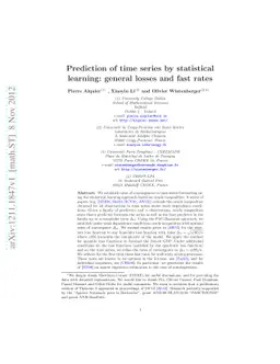 Prediction of time series by statistical learning: general losses and
  fast rates