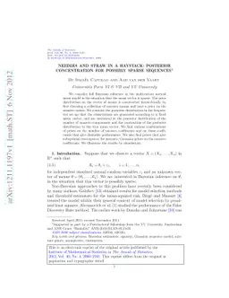 Needles and Straw in a Haystack: Posterior concentration for possibly
  sparse sequences