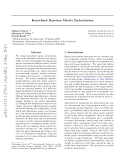 Kernelized Bayesian Matrix Factorization