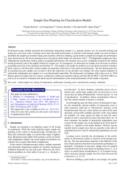 Sample Size Planning for Classification Models