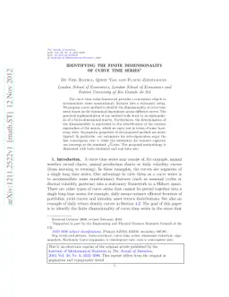 Identifying the finite dimensionality of curve time series