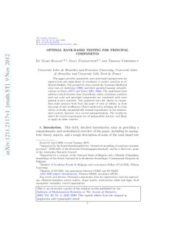 Optimal rank-based testing for principal components